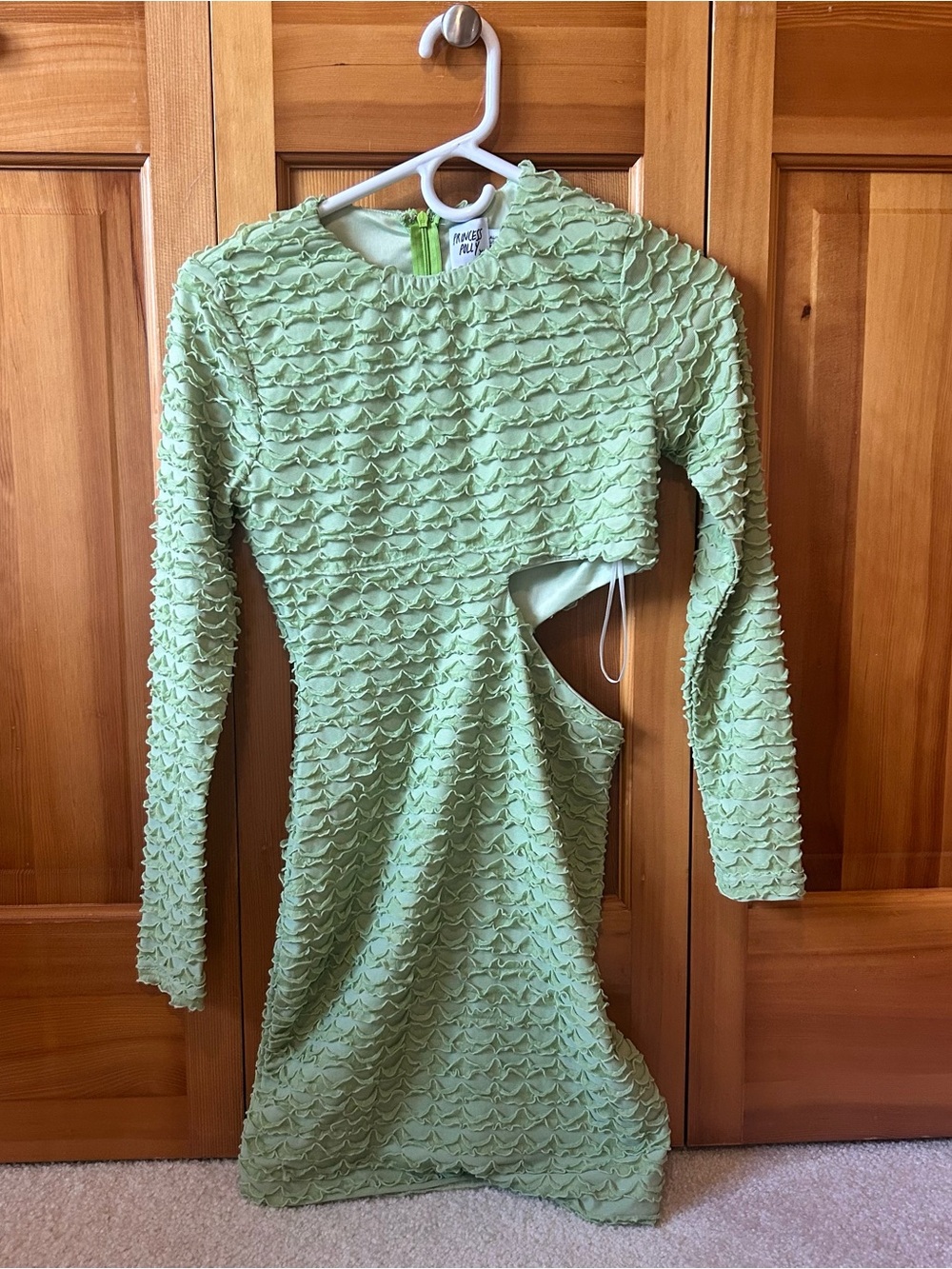 Princess Polly Light Green Asymmetrical Cutout Dress